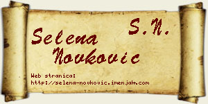Selena Novković vizit kartica